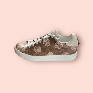 Coach Sneakers leather shoes with floral embellished size 8.5